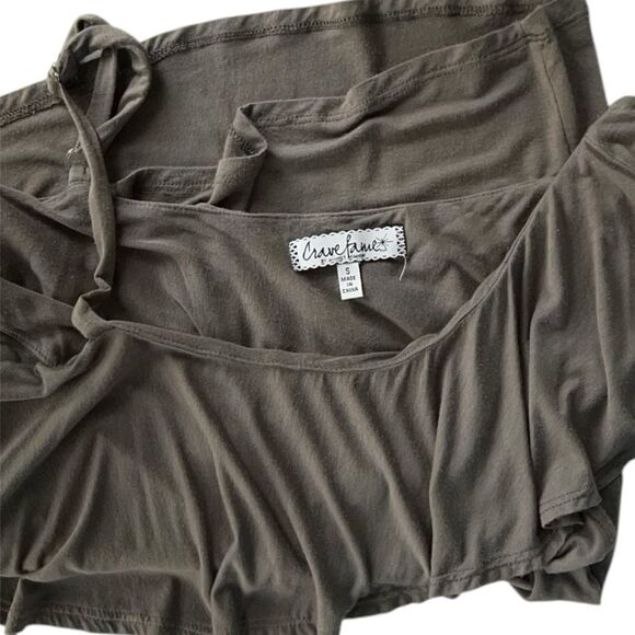 Cold-Shoulder Ruffle Top - Olive - Picture 6 of 8